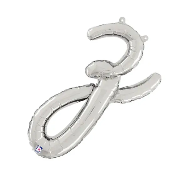 Betallic&reg; 24 inch Script Letter Z Silver Air Fill Only {5}
