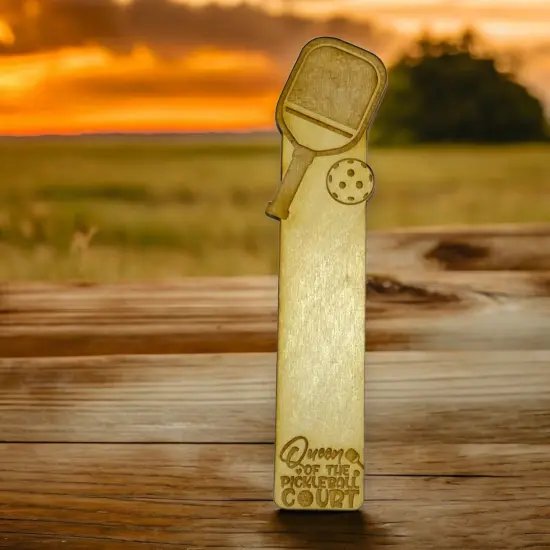 Bookmark - Queen of the Pickleball Court - Birch wood {4}