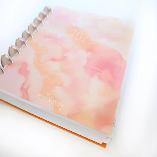 2025 Planner - Mini Horizontal Layout, Disc Bound - "Sunset Watercolor" (#1003) {2}