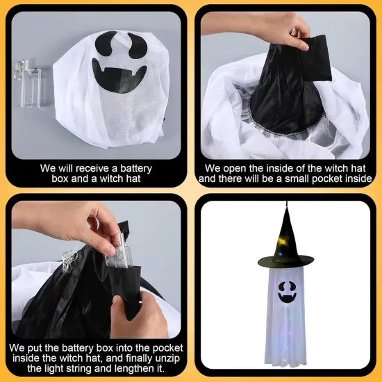 4 Pcs 40 Inch Halloween Ghost Light {2}