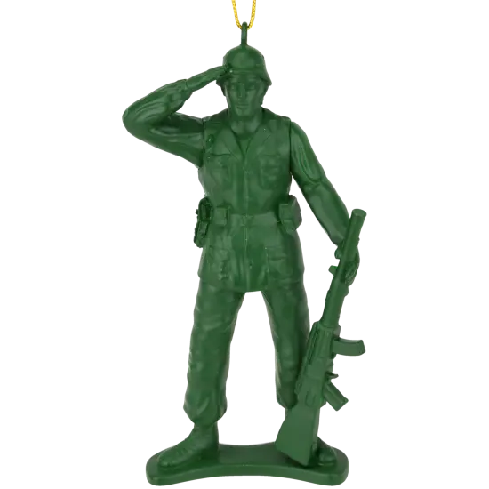 Tree Buddees Green Toy Soldier Christmas Ornament Vintage Army Man Decoration {1}