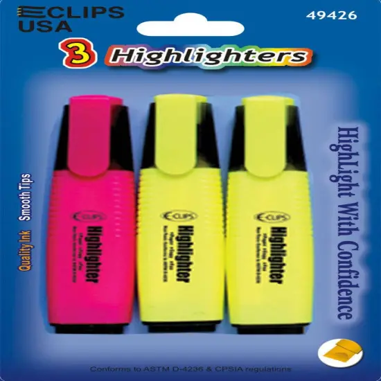 Jumbo Highlighters Chisel Tip &ndash; 3 Pack &ndash; 48 Sets {1}