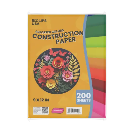 Construction Paper 9x12 in &ndash; 200 Sheets &ndash; 12 Sets {1}