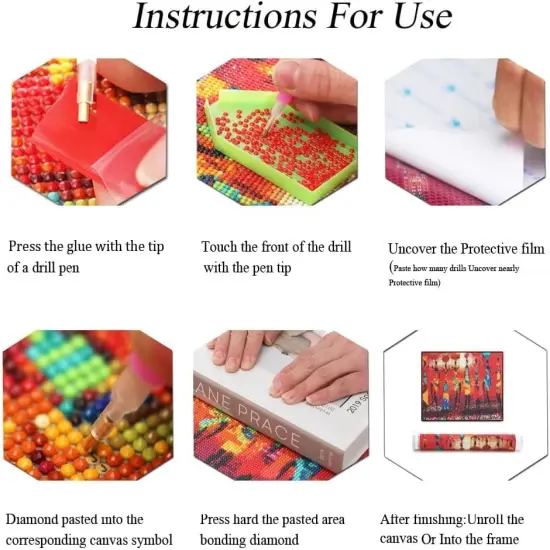 6 Pack Christmas Diamond Painting Kits for Adults - Diamond Art {5}