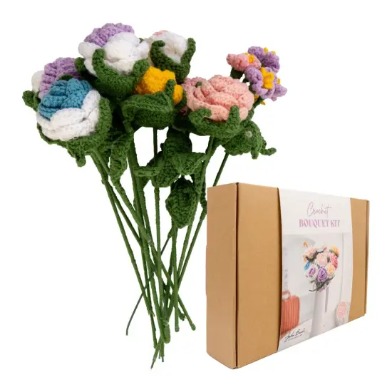 John Bead Floral Crochet DIY Kit for Beginners Bouquet Kit {1}