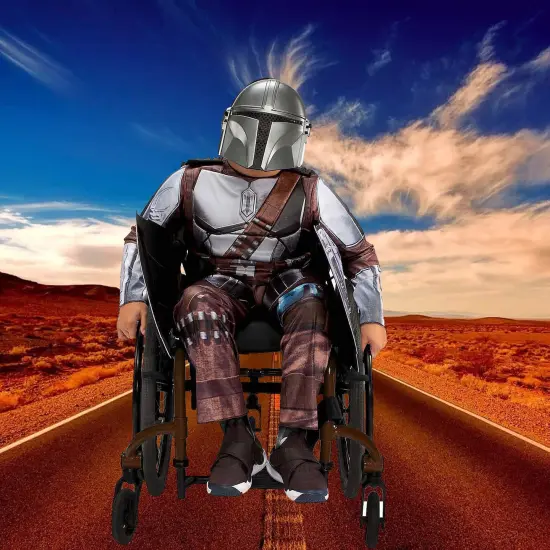 Mandalorian Star Wars Wheelchair Costume Accessory with Speeder Design Panels {2}