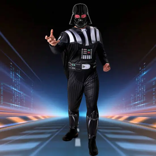 Darth Vader Adults Qualux Costume Star Wars One Size Villain Outfit {1}