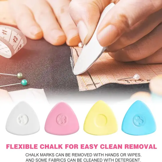 12Pcs Tailors Fabric Chalk - 4 Colors {3}