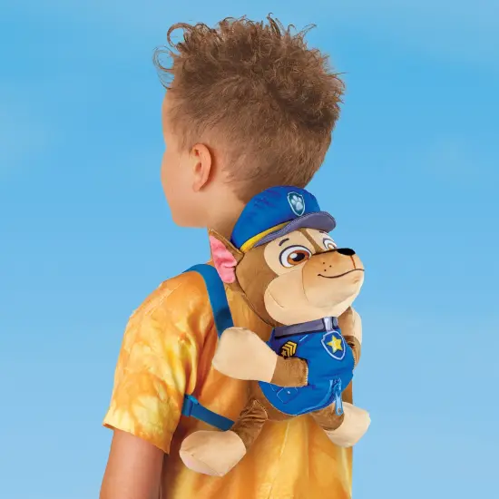 Collections Etc Paw Patrol Chase Plush Zippered Backpack {1}