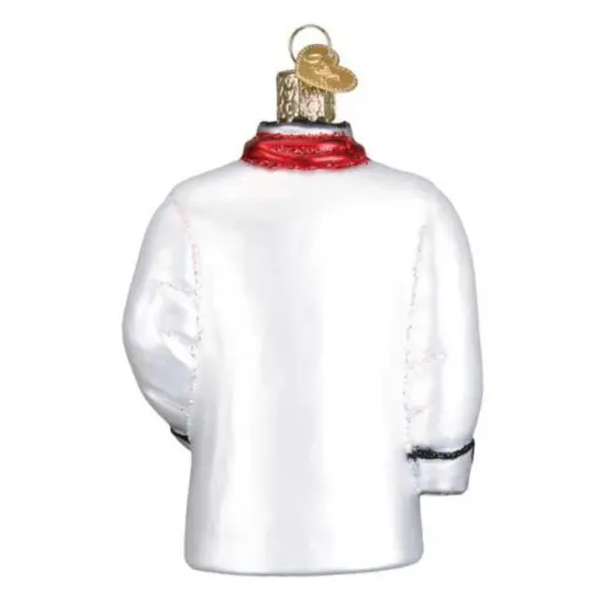 Old World Christmas 4.25 In Chef's Coat Christmas Tree Ornament , Bon Appetit! Uniform White {2}