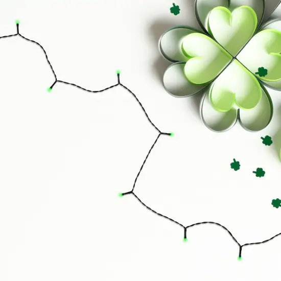 Northlight LED Wide Angle Christmas Lights - Green - 9.5' Green Wire - 20ct {4}