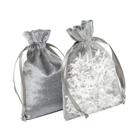 Versatile Velvet & Sheer Pouches Perfect Size 4 3/4" x 6 3/4" {6}