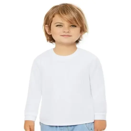 BELLA + CANVAS&reg; Toddler Jersey Long Sleeve Tee Athletic heather {6}