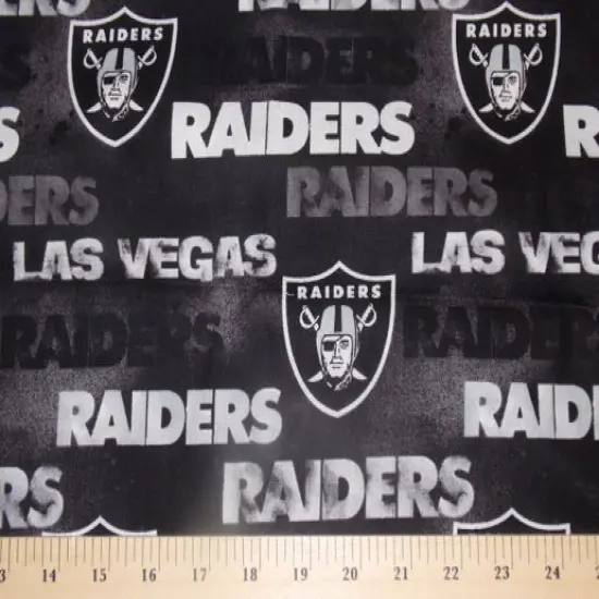 Licensed NFL Las Vegas Raiders Faded Cotton 70384D Fabric by the Yard {1}