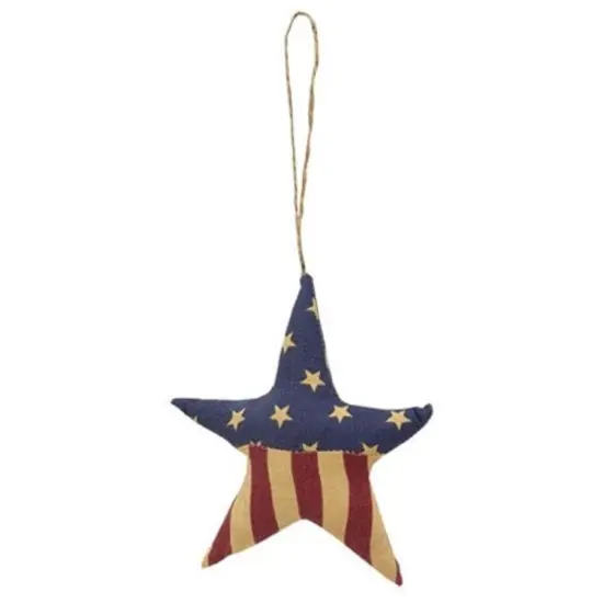 Red and Blue Americana Patriotic Ornament for Holiday and Seasonal Decor Heart {6}