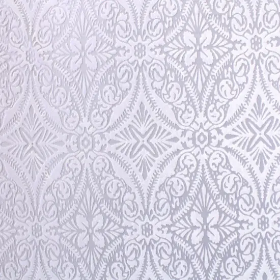 1 Yard Lili Damask Fabric Multipurpose 36" x 60" White {1}