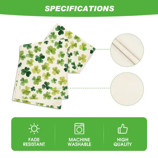 Artoid Mode Shamrock St. Patrick's Day Table Runner, Seasonal Spring Lucky Kitchen Dining Table Decoration for Home Party Decor 13 x 72 Inch {4}