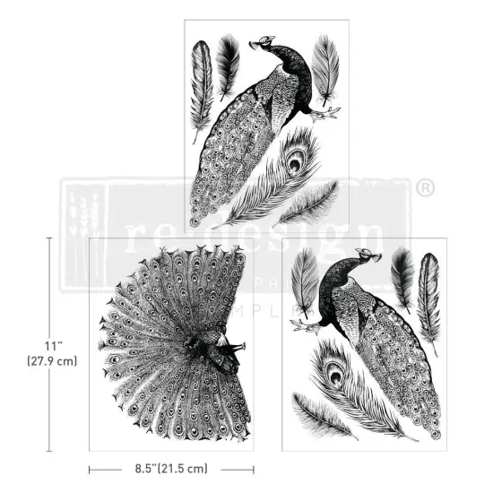 Middy Transfers&reg; - Regal Peacock - 3 sheets, 8.5"x11" {1}