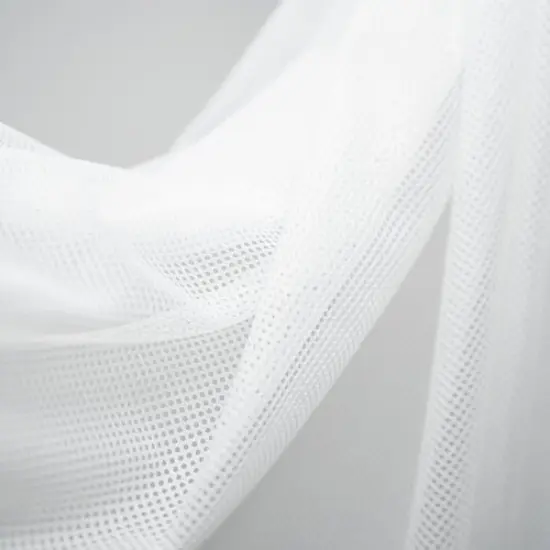 Polyester Mesh Tricot Boardshort and Swim Trunk Lining Fabric Width 56&rdquo; White {1}