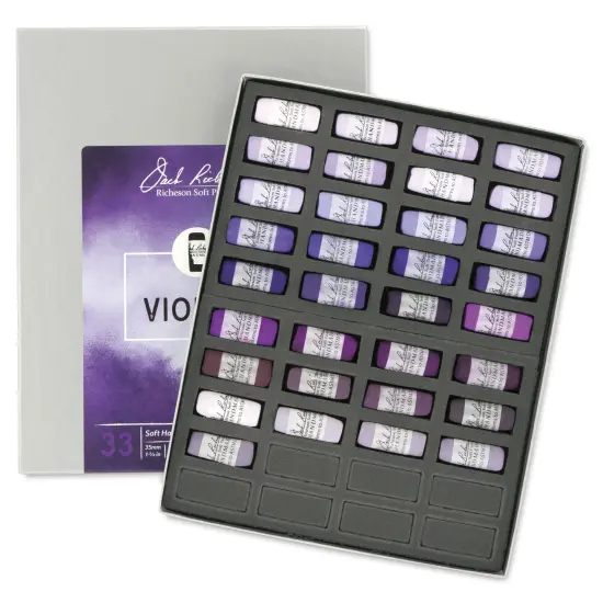 Richeson Soft Handrolled Pastels - Violets, Set of 33 {1}