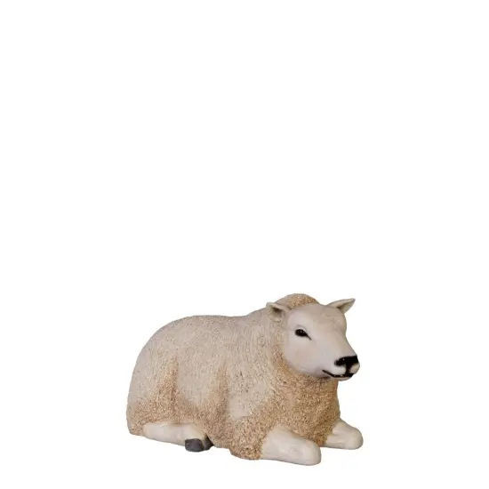 Texelaar Baby Sheep Laying Life Size Statue {1}