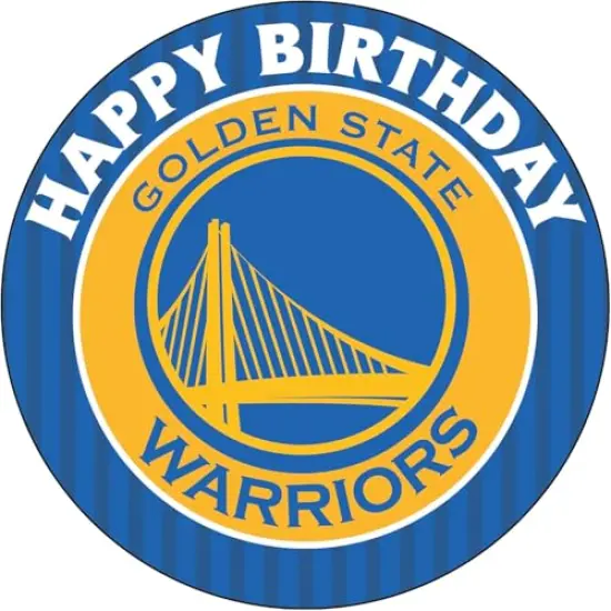 7.5 inch golden state Basketball Edible Image Edible cake topper {1}