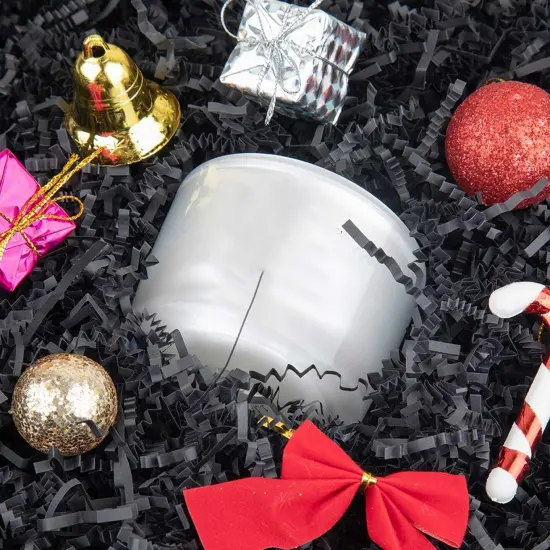 Crinkle Cut Paper Shred Packing Grass Cushion Paper Streamer for Christmas Wedding Birthday Bridesmaid Engagement Craft Gift Boxes Bags Basket Filler Decoration 4.5oz Black {4}