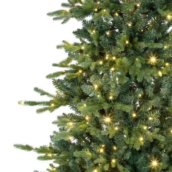Northlight Real Touch&trade;️Pre-Lit Elite Breckenridge Pine IPT Artificial Christmas Tree - 9' Dual Color LED Green {7}