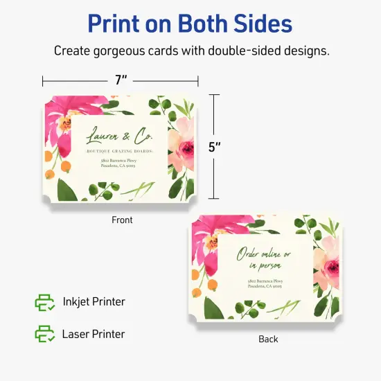 Avery Matte Ivory Invitation Cards, 5" x 7" Rectangle Scalloped Edge {6}