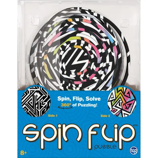 Spin Flip: Puzzle Abstract Fun - 14 Rings - 2-In-1: Double-Sided Puzzle, Spin-Flip-Solve, 360 Degress Of Puzzling, Fidget Toy, Adults & Kids Ages 8+ {7}