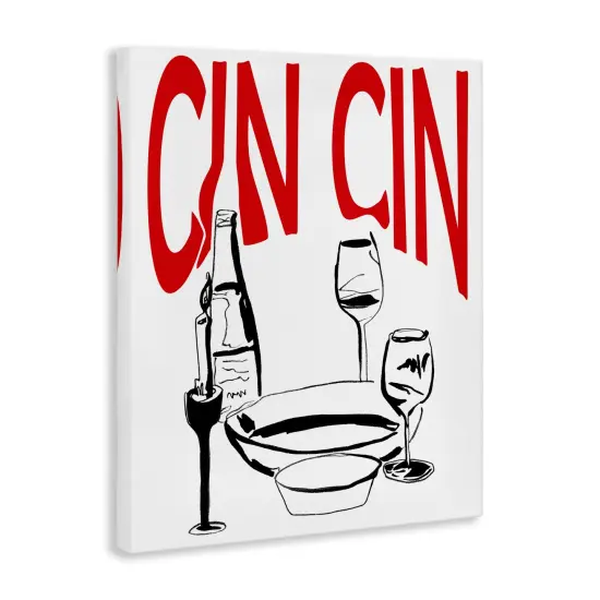 Stupell Industries Cin Cin Wine Glasses Canvas Wall Art Design by Melissa Wang  {3}