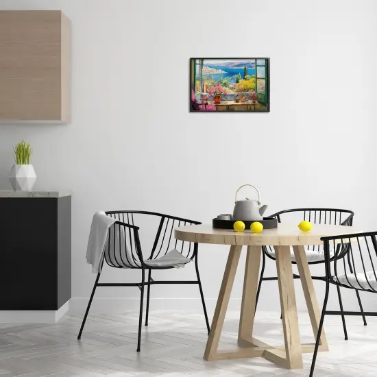 Stupell Industries Seaside Window View Framed Giclee Wall Art Design by LSR Design Studio {2}