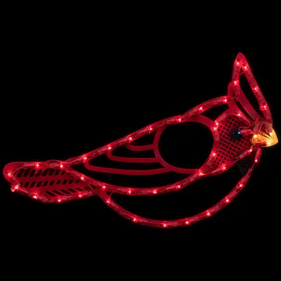 Northlight Lighted Cardinal Bird Christmas Window Silhouette - 12.5" - Red and Yellow Lights {1}