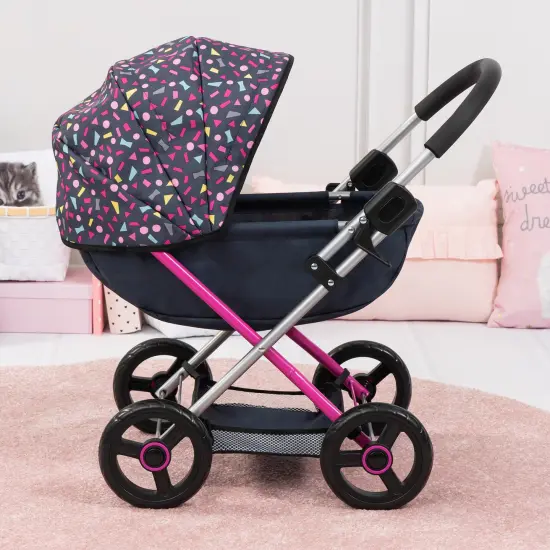 Bayer: Pram Cosy - Navy, Hot Pink, Fairy - Accessory for Dolls Up to 18", Matching Shoulder Bag, Blanket & Pillow, Foldable, Kids Ages 3+ {6}