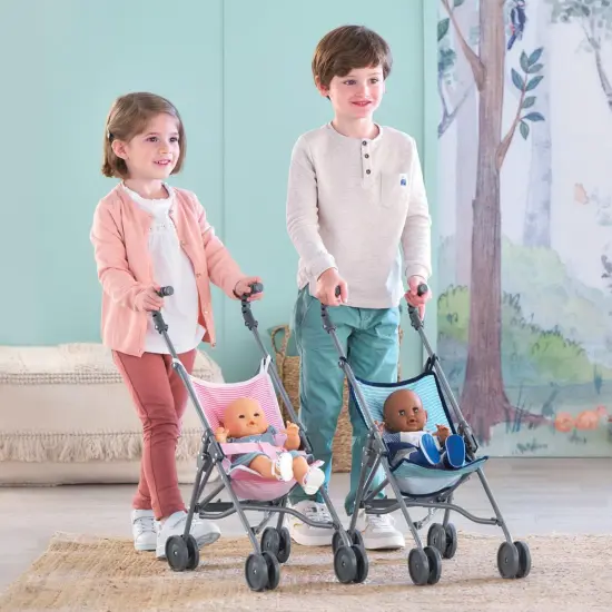 Corolle Umbrella Doll Stroller - Sage Stripe {5}