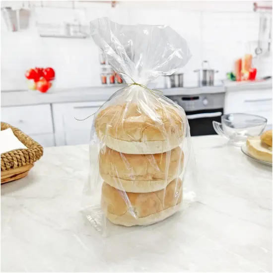 Plymor 6" x 3" x 12" (Pack of 100), 1 Mil Gusseted Plastic Bags {5}