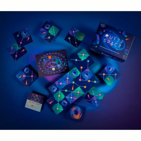 Professor Puzzle: Outer Space - The Galaxy-Building Card Game, Strategy Tile Laying, Build Connections To Score, Family Ages 12+, 2-5 Players, 30 Min {7}