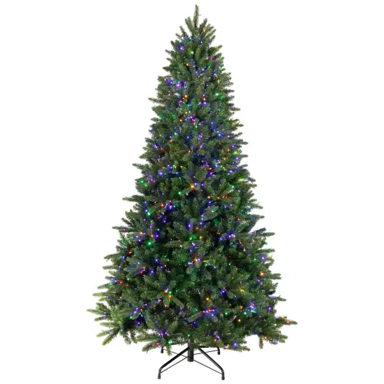 Northlight Real Touch&trade;️Elite Pre-Lit Calgary Pine IPT Artificial Christmas Tree - 9' Dual Color LED Green {4}