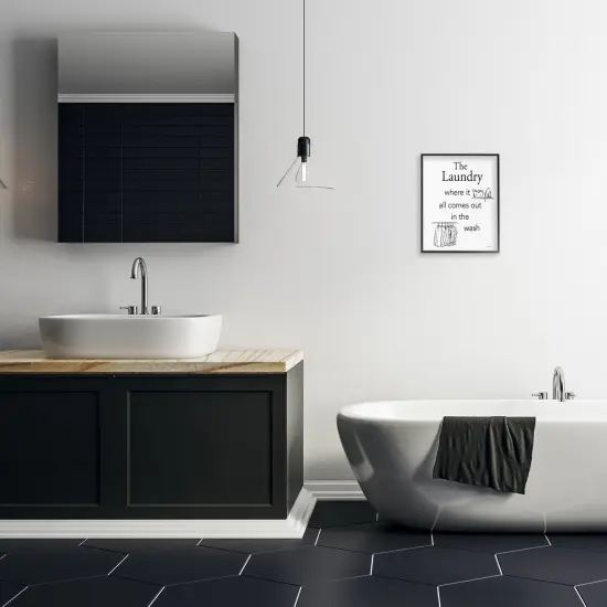 Stupell Industries All Comes Out Laundry Framed Giclee Wall Art Design by Carol Robinson {2}