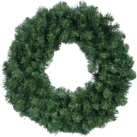 Northern Pine Wreath with 220 Lifelike Green Tips | 24" Wide | Indoor/Outdoor Use | Holiday Xmas Accents | Christmas Wreaths | Home & Office Decor (Set of 12) - 2024 Christmas Collection, Floral Home by Artificial Flowers {5}