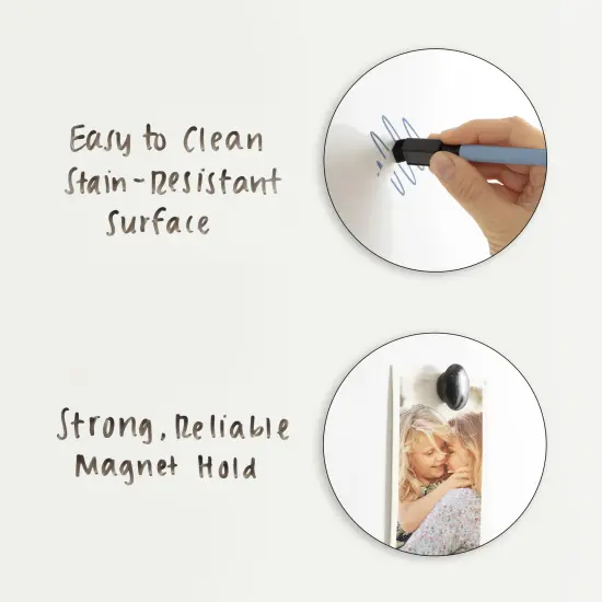 Florence Framed Dry Erase Magnetic Board Pewter {2}