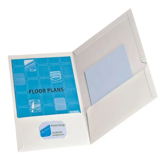 Oxford 2-Pocket Laminated Folder, 100 Sheet Capacity, White, Pack of 25 {1}