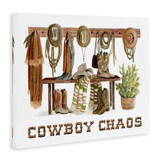 Stupell Industries Cowboy Chaos Accessories Canvas Wall Art Design by Cindy Jacobs {3}