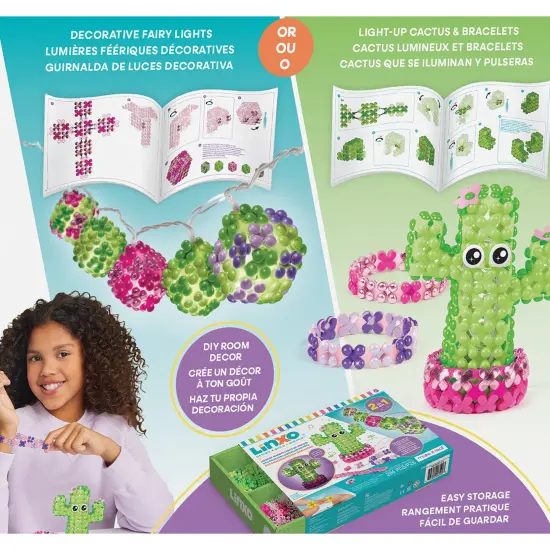 Make It Real: LinXo: Lookin' Sharp! Light-Up Decor - 2-In-1 Create A Light-Up Cactus OR Fairy String Lights - 294pc DIY Craft Kit, Girls & Kids Age 6+ {6}