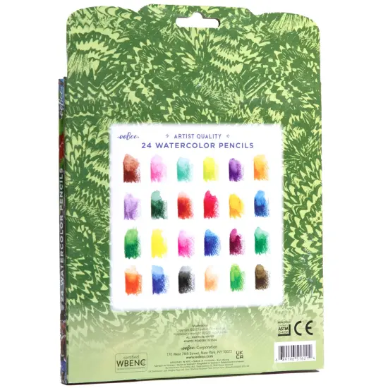eeBoo Piece & Love: Mushroom Watercolor Pencils - 24 Piece Set, Vibrant Colors, Artist Quality, Stylish Foil Design, Adults Art & Craft Supplies {3}