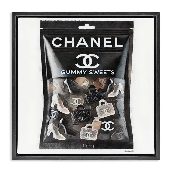 Stupell Industries Chic Fashion Candy Floater Framed Canvas Wall Art Design by Amanda Greenwood {7}