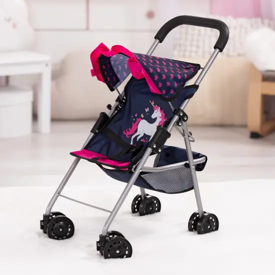 Bayer: Foldable Buggy Stroller with Unicorn Design, Sun Canopy, Seat Belt for Dolls Up to 18 inches - Ideal Toy for Role Playing and Adventures {4}
