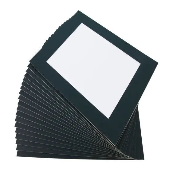 Sax Premium Pre-Cut Mat, 12 x 16 Inches, Black, Pack of 10 {1}