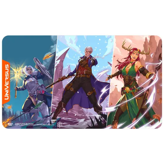UniVersus: Critical Role: Heroes of Exandria - Pike, Percival, Keyleth of Vox Machina Playmat - 24 x 14", Neoprene, Tabletop Game Accessory, UVS Games {1}