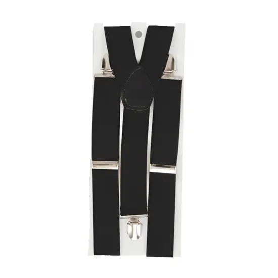 Black Costume Suspenders - One Size {3}